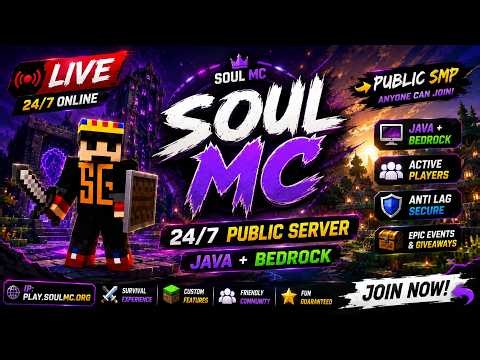Minecraft LIVE || PUBLIC SMP 24/7 JAVA + BEDROCK || #publicsmpminecraft #minecraftlive #speregamer