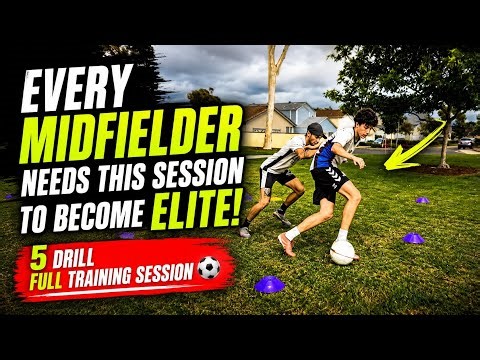 EVERY Midfielder Needs This Session To Become ELITE! | 5 Drill Full Training Session 🔥⚽️