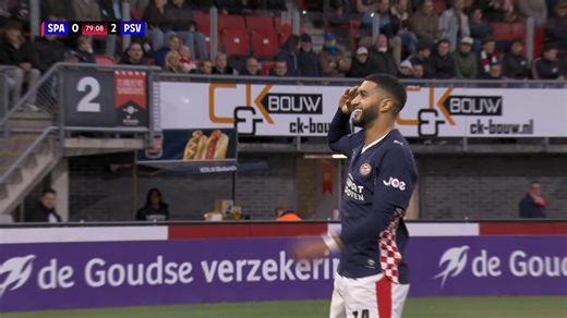 Champions PSV Eindhoven win 2-0 at Sparta Rotterdam in the Dutch Eredivisie