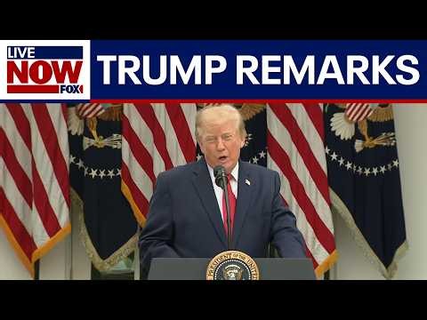 President Trump delivers remarks from the Rose Garden