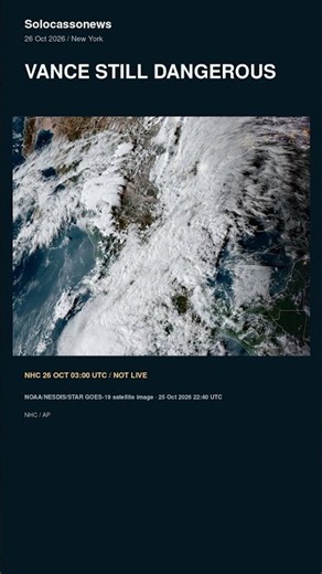 Vance weakens, but Mexico faces rain and surf hazards | Oct 26, 2026