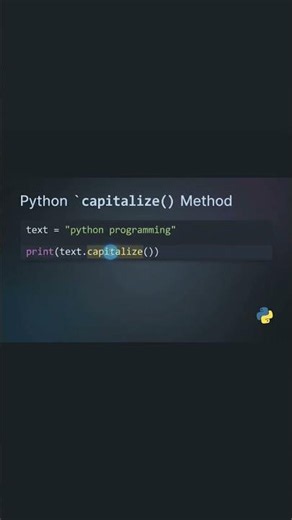 The capitalize() method is a built-in Python string method converts only the first letter uppercase.