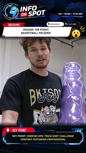🏀 INSANE 198-POINT BASKETBALL SHOT WORLD RECORD! 🤯