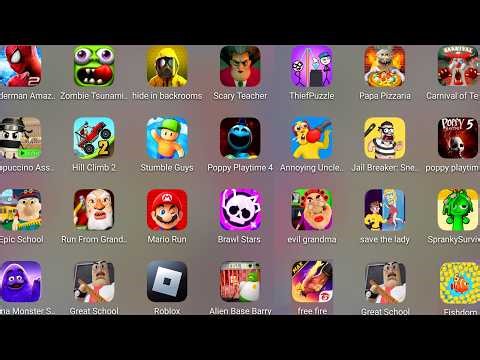 Roblox,Sprunki Survival,Alien Base Barry,Poppy Playtime 5,Hide in The Backrooms,EPIC SCHOOL ESCAPE..