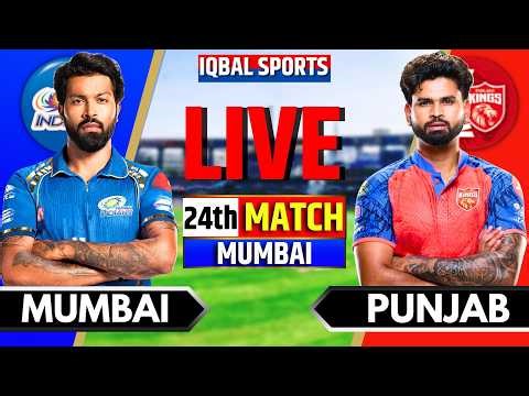 LIVE: MI vs PBKS, IPL 2026 Match 24 | Mumbai vs Punjab Live | Live Cricket Match Today, Iqbal Sports