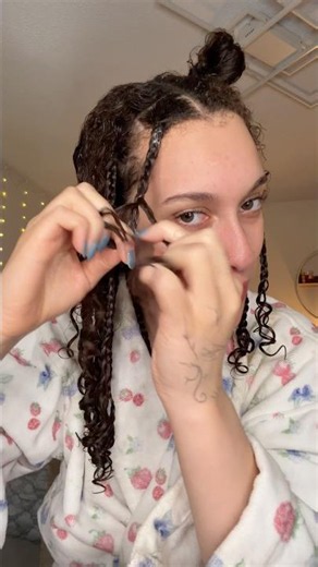 THIS HAIRSTYLE IS SO EASY!! #curlyhair #braids #hairstyletutorial