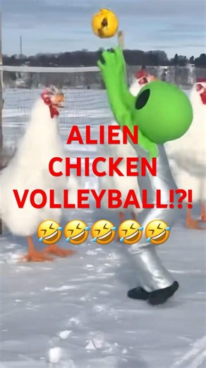 ALIEN CHICKEN VOLLEYBALL!?! #shorts #youtubeshorts #memes