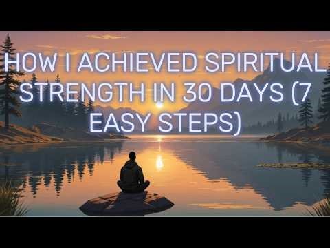 How I Achieved Spiritual Strength in 30 Days (7 Easy Steps)