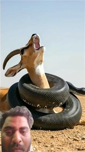 Huge Python attack on Deer rescued by Eagle 🦅#animals #wildliferescue#ballpython #treepython#reptile