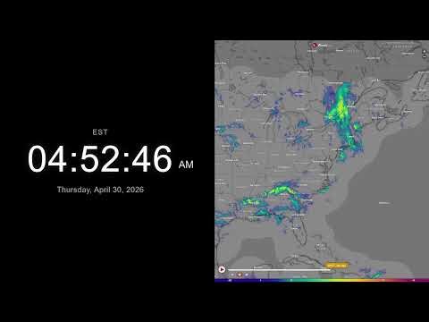🔴 LIVE | Clock / Current time in Eastern, US / Live Weather Map 🌦️