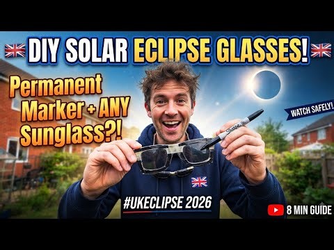 DIY Solar Eclipse Glasses #solareclipse #eclipse #solareclipse2026 #solarglass #eclipseviewing