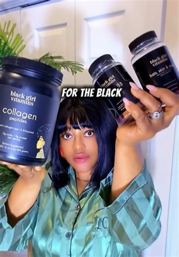 The Black Girl Beauty Bundle just got even better with collagen added to the mix! Now you get Collagen Peptides, Hair, Skin & Nails Gummies, and Vitamin D3 all in one bundle. I love having my beauty supplements together in one convenient set! If you’re in the US, click the orange cart in my caption to get yours today. #BlackGirlVitamins #Collagen #tiktokshop
