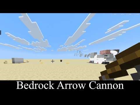 Minecraft bedrock arrow cannon tutorial