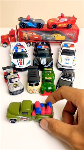 Various Diecast Car, Lightning McQueen & Hot Wheels Teritory Customize into Police Car 🚓