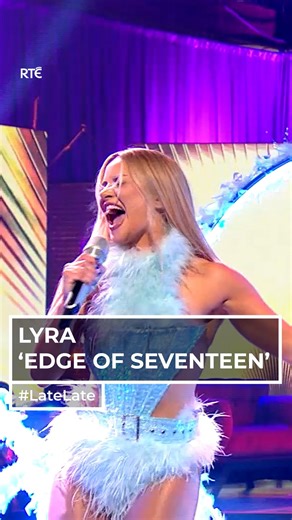 The Late Late Show on Instagram: "What a voice 😍 Lyra and John Gibbons performing Fleetwood Mac’s Edge of Seventeen on the #LateLate New Year’s Eve Show 🪩"