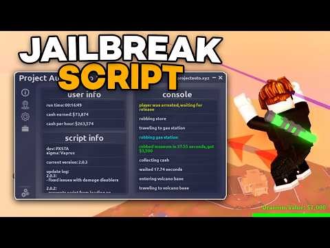 [FREE] Jailbreak Script | Auto Farm, Auto Robbery, Auto Rob, Anti-AFK, Server Hop | PC & MOBILE