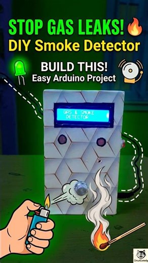 STOP GAS LEAKS! 🛑 DIY Smart Gas & Smoke Detector using Arduino
