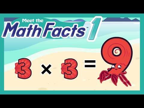 Learn Math! Meet the Math Facts Multiplication & Division 3 x 3 = 9 | Preschool Prep Company