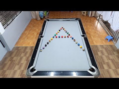 Pool Challenge: Letter A with 30 Balls | Live