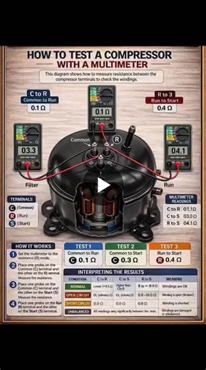 How to test a compressor with a multimeter.... | Mangleshwar Gupta