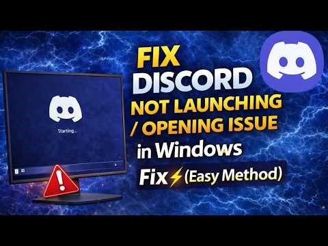 How To Fix Discord Not Launching / Opening Issue in Windows | 100% Working