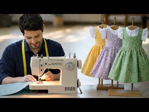 of the easiest dresses to sew for kids. For beginners.