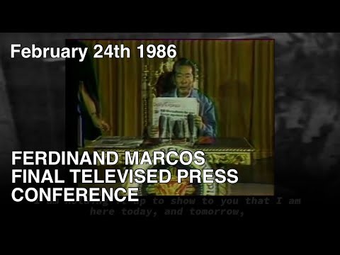 Ferdinand Marcos’ Last Televised Press Conference - TV Channels BBC, RPN & IBC (February 24, 1986)