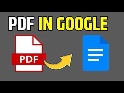 How To Upload PDF To Google Docs - Step By Step 2026
