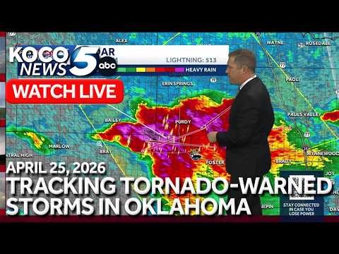 WATCH LIVE: Tracking storms in Oklahoma (April 25, 2026)