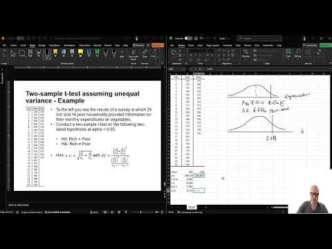 T08 05 Hypothesis Tests Two Sample t Test Unequal Variance