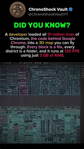 Google Chrome's 51 Million Lines of Code in 3D 🤯 #shorts