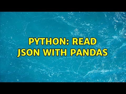 python: read json with pandas