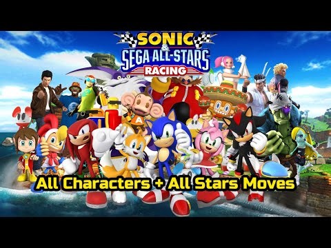 Sonic & SEGA All Stars Racing - All Characters + All Stars Moves