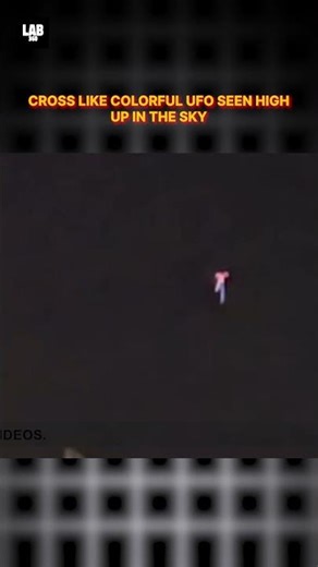 Cross Like Colorful UFO Caught On Camera High Up In The Sky! #shorts #lab360 #alien