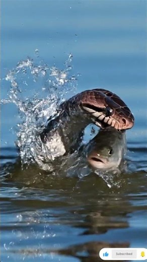 Snake Hunting Fish 😱🐍 #shorts