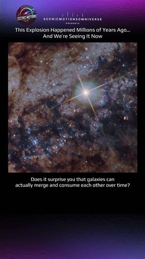 A Star Exploded Inside a Galaxy That Is Consuming Another Galaxy 💀