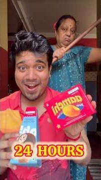 Eating Only Indian Viral Food for 24 Hours 🍫 #food #challenge #shorts