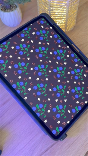 How to draw a berry pattern in Procreate #tablet #wildberries #procreateart #viral #satisfying #art