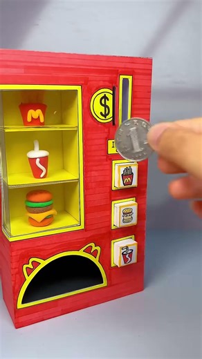DIY Paper McDonald's Vending Machine！Paper Art Creativity #shorts #papercraft