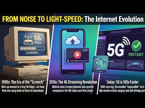 Evolution of the Internet 🌐 | From Dial-up Internet to 5G | Full Story Explained