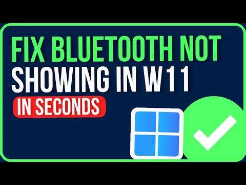 BLUETOOTH NOT SHOWING IN WINDOWS 11 (2026) | Fix Bluetooth Option Not Showing in Windows 11