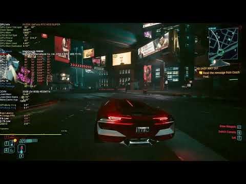 Cyberpunk 2077 | 1080p Low + FG | CPU Test Driving | Night City | RTX 4070 Super | 10900K | 4533CL17
