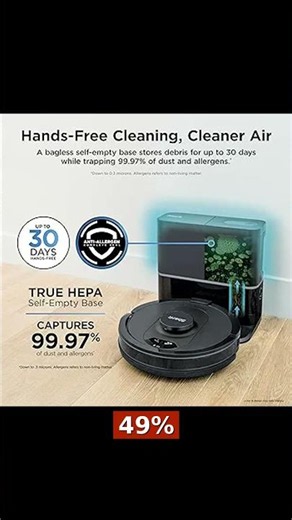 Shark AV2501S AI Ultra Robot Vacuum, with Matrix Clean, Home Mapping, 30-Day Capacity HEPA Bagless…