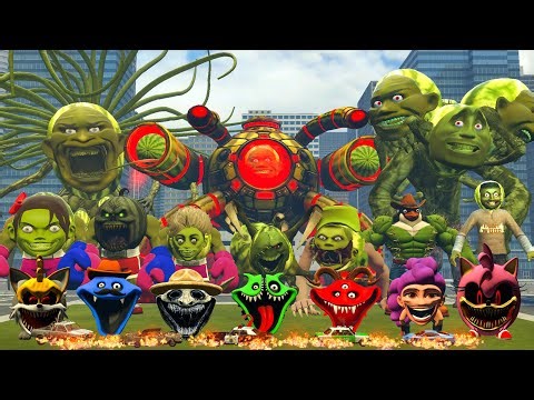 Ultimate Showdown Hungry Snake 8 Family vs Lin Gang Melon Monster Boss and Omnidroid in Garry's Mod?