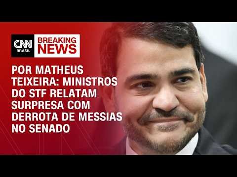Ministros do STF relatam surpresa com derrota de Messias no Senado | CNN PRIME TIME
