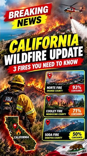 🔥 California Wildfires Update Today 🚨 3 Fires You Need to Know About! #usa #america #facts #usanews