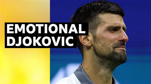 US Open: Novak Djokovic breaks down in tears during first-round loss to Mariano Navone