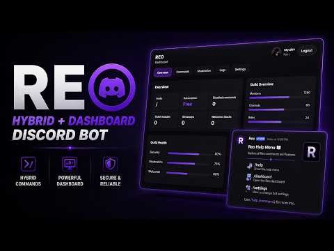 All In One Hybrid Discord Bot With Modern Dashboard (CV2) | Free Source Code & Easy Setup Guide