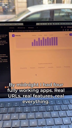 I had a job interview in 1 hour and no portfolio. Built 4 apps overnight with zero code