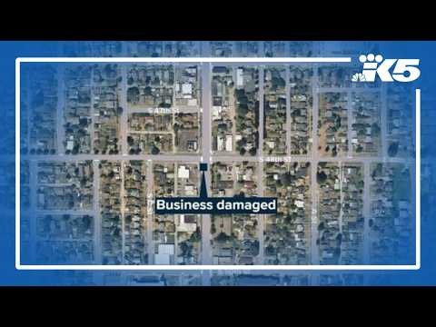 Tacoma police search for suspect after explosive device damages building